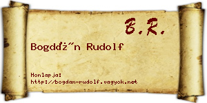 Bogdán Rudolf névjegykártya