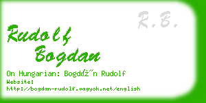 rudolf bogdan business card